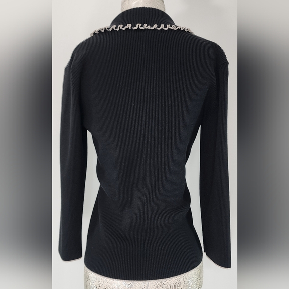 Cache Ribbed Silk/ Knit Top - Picture 3 of 8